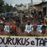 Mundukus se mobilizam contra barragens no Tapajós (foto: cimi)