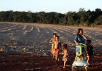 Indígenas vivem na beira da estrada há 14 anos (foto: cimi)