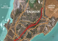Mapa da Linha Viva, em Salvador, na Bahia (foto: divulgação/Semut)